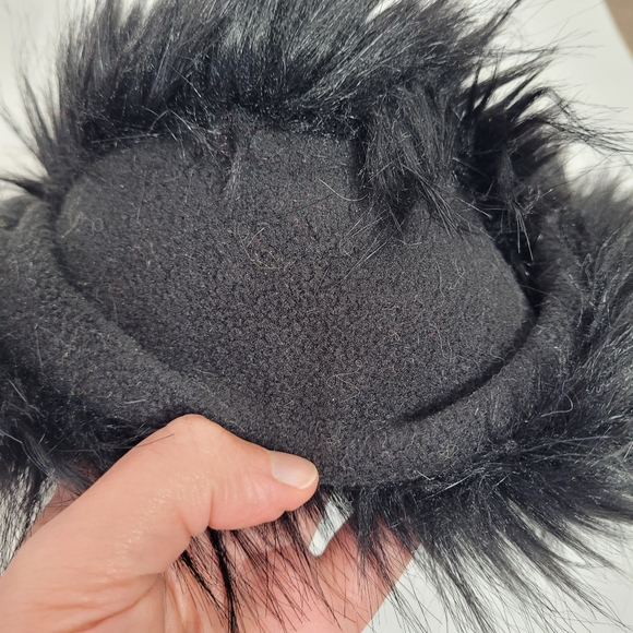 Black faux fur head warmer - Picture 5 of 7